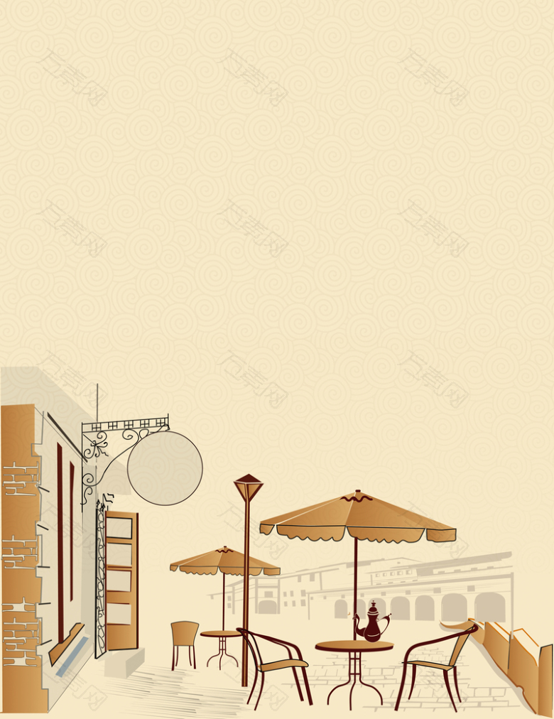 西餐厅下午茶海报背景素材