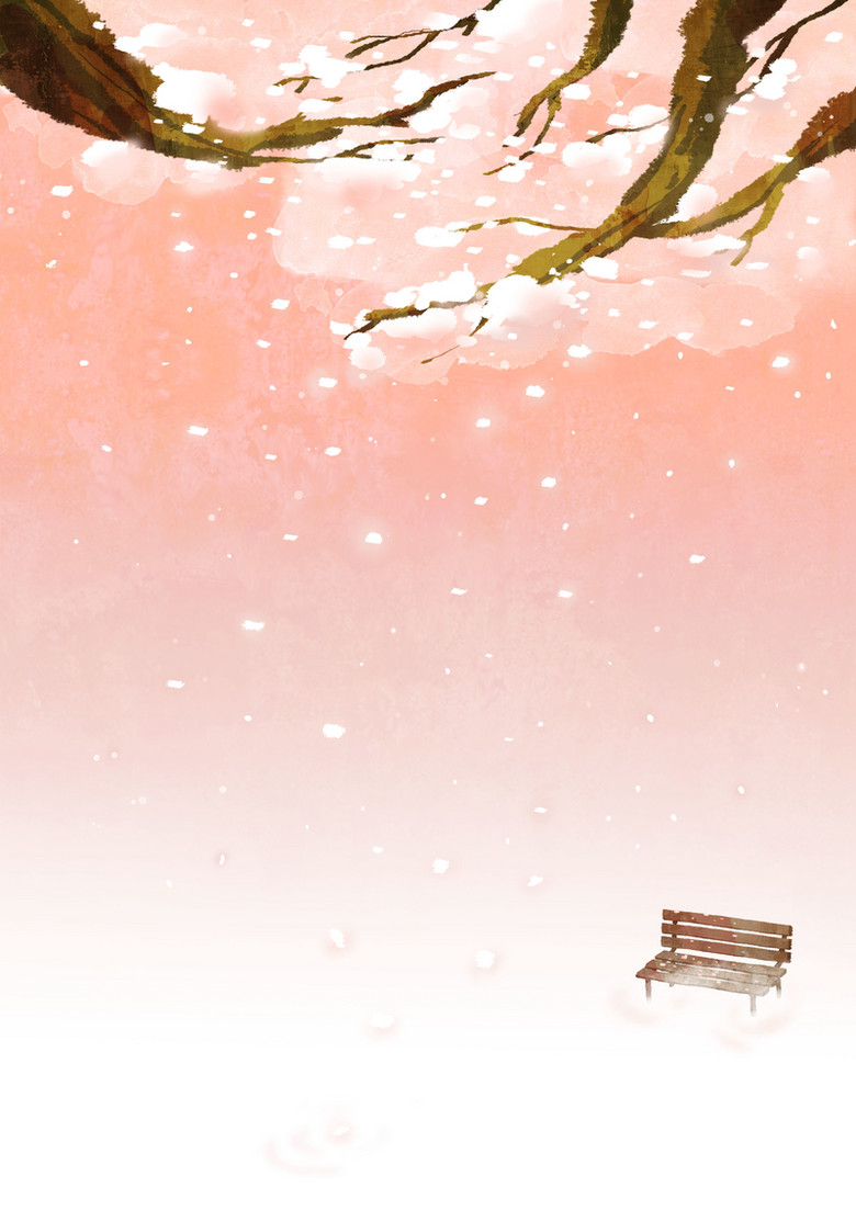 春暖花开海报背景素材