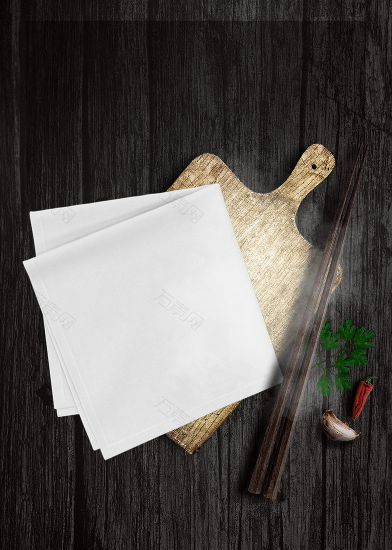 黑色牛排板背景素材