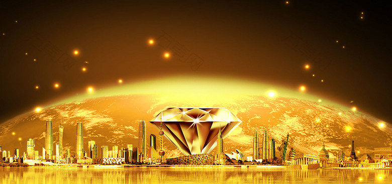 金色商务招商地产背景