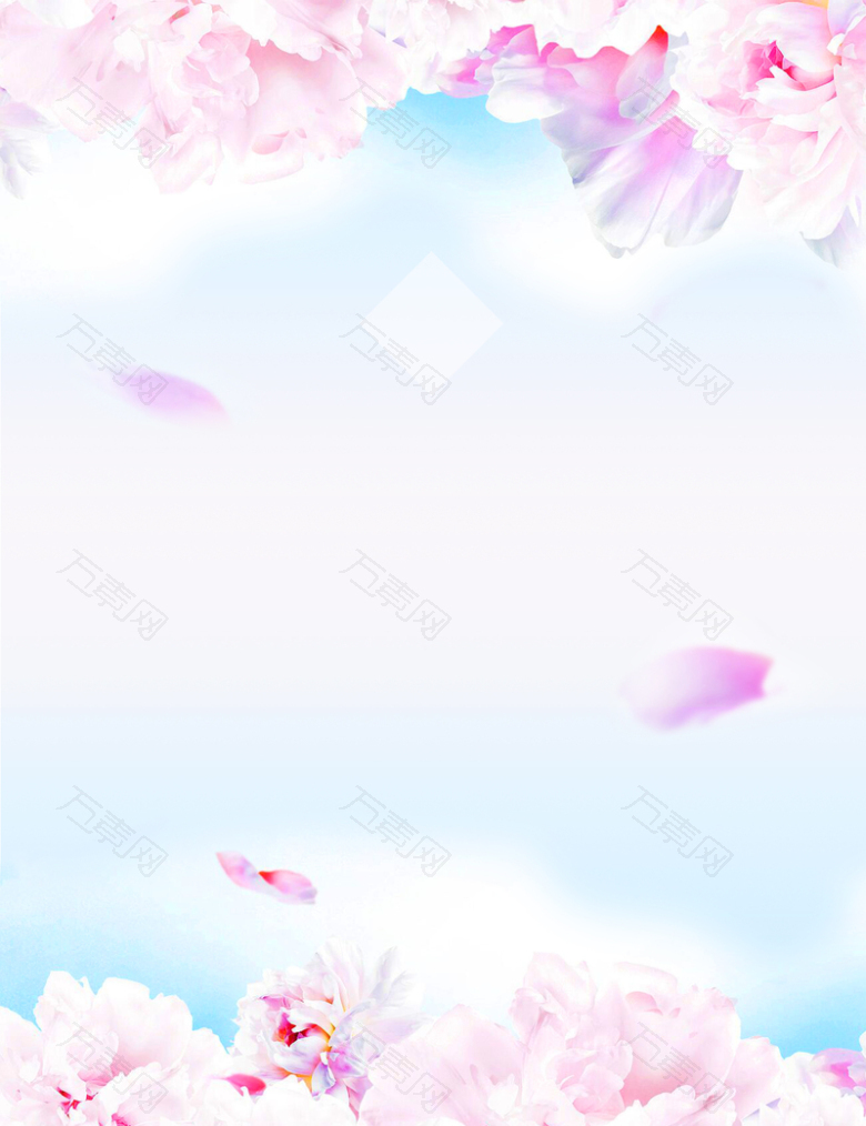 花卉唯美浪漫约惠女人节海报背景素材