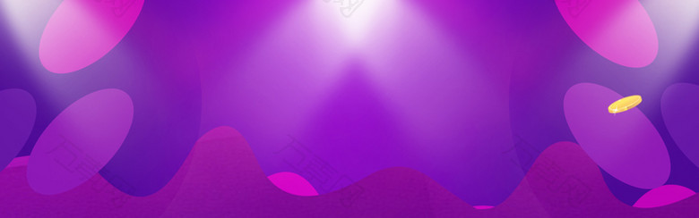 简约大气紫色渐变PSD分层banner