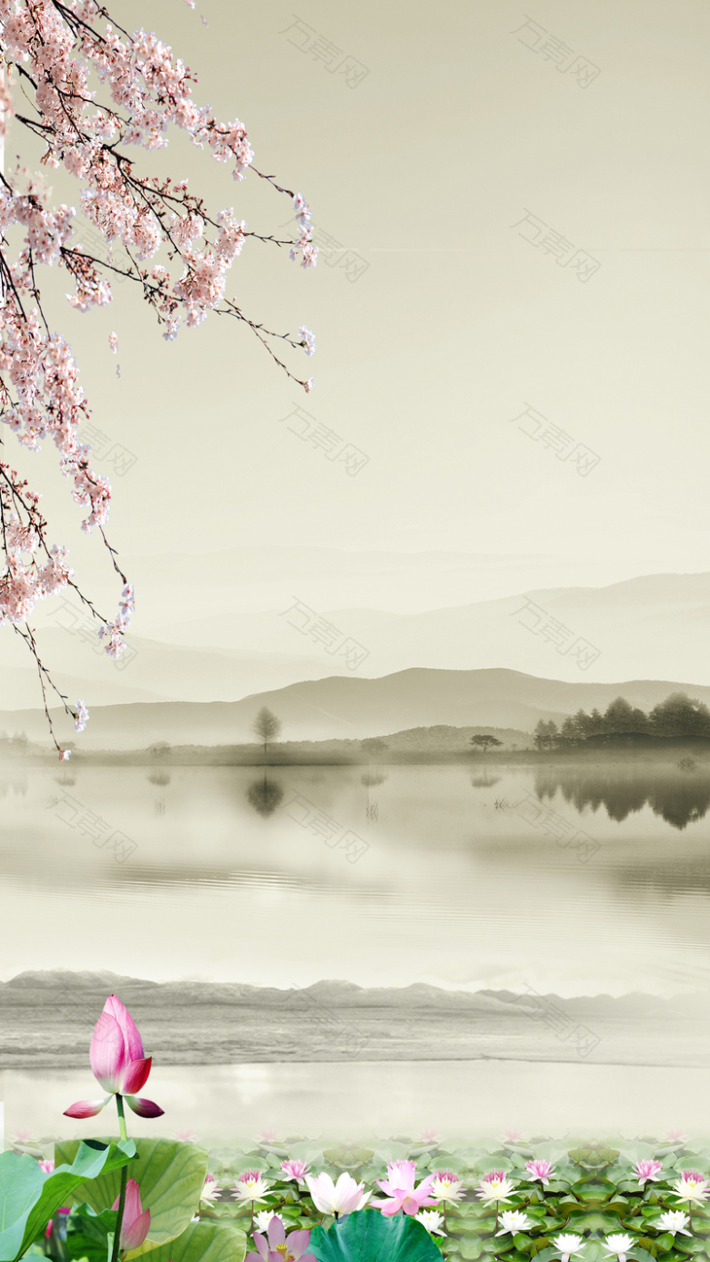 中国风水墨画背景