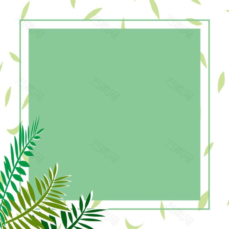 绿色植物清新背景