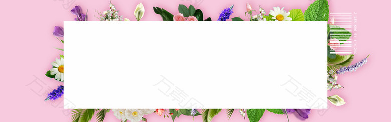 大气花瓣简约紫色banner背景