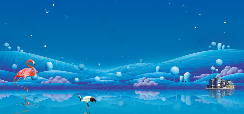 淘宝唯美背景banner