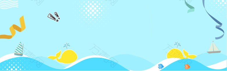 手绘简约卡通banner海报背景