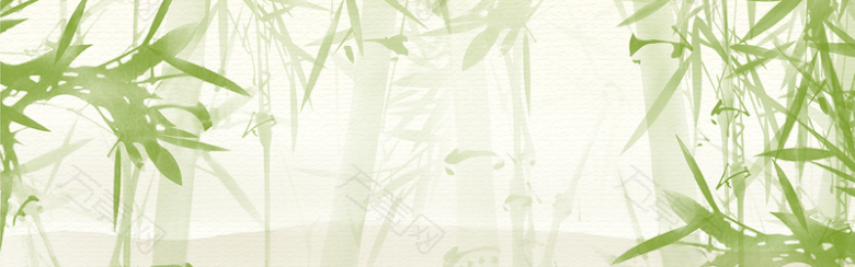 夏日七月中国风淘宝活动绿色水墨竹海报背景背景素材图片下载 万素网