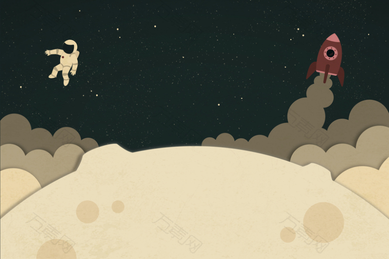 探索月球等于科学宣传海报