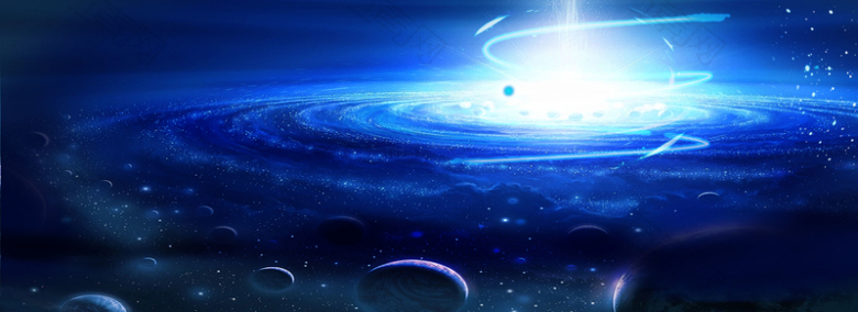 蓝色唯美宇宙背景