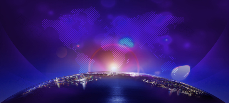 年终晚会大气商务科技蓝色banner
