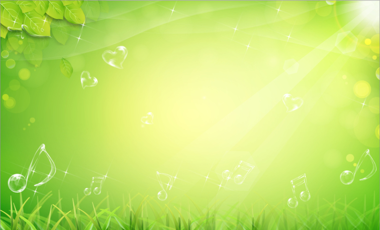 绿色卡通树叶背景背景素材图片下载-万素网