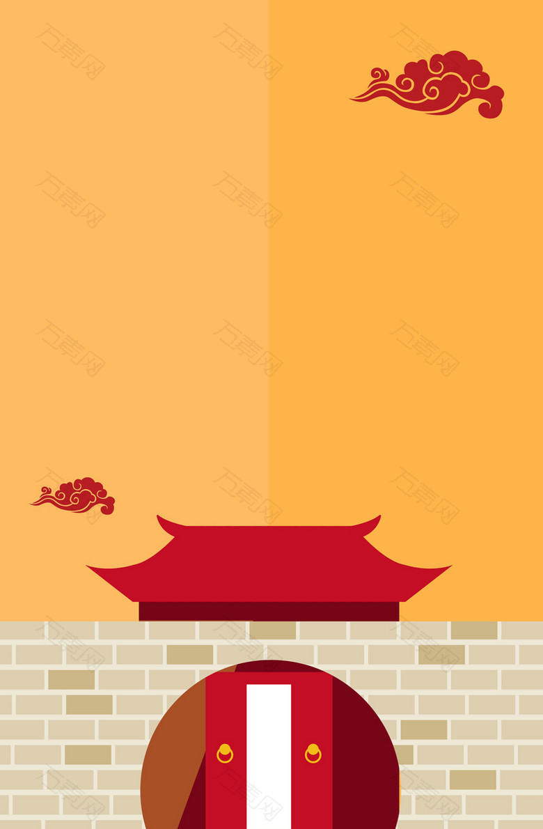 中国传统建筑海报背景