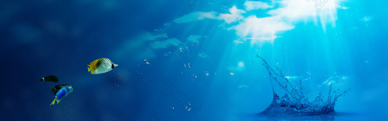 淘宝深海风景化妆品banner