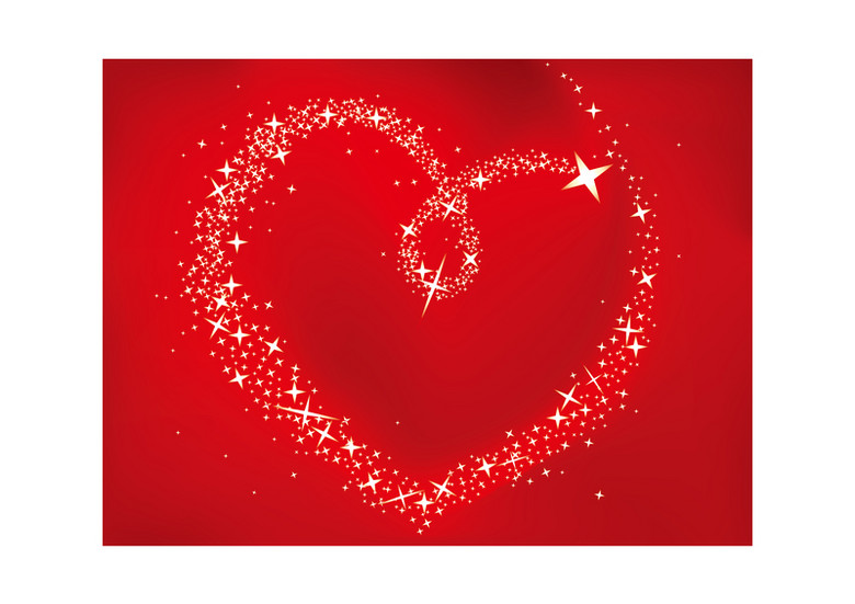 一款星星组成的心形背景素材