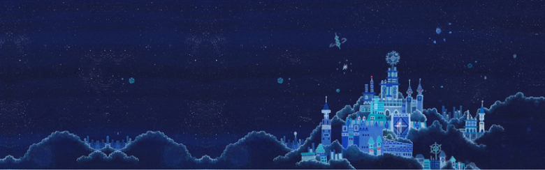 城堡神秘夜景梦幻背景banner