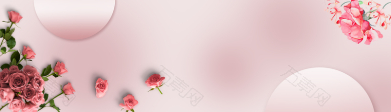 玫瑰花banner背景