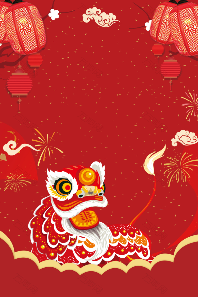 2023兔年红色中国风喜迎元旦背景
