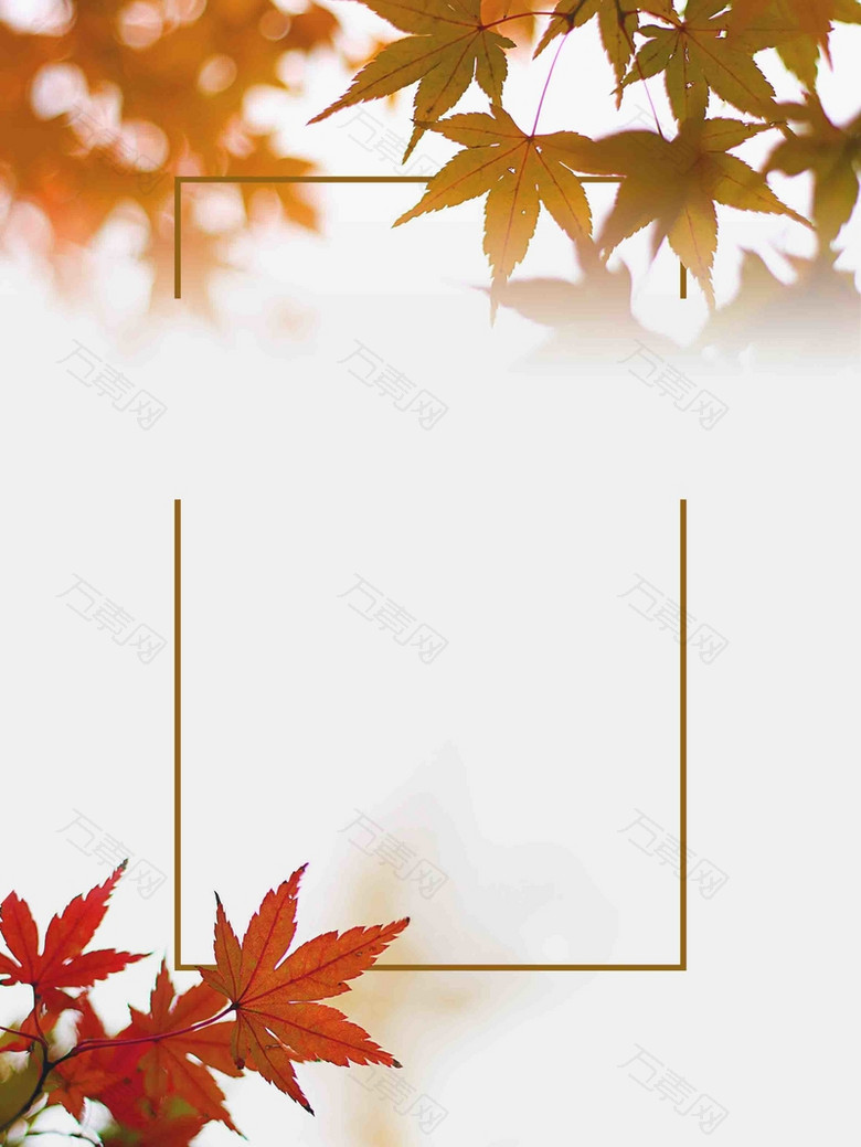 金秋枫叶简约秋季促销打折