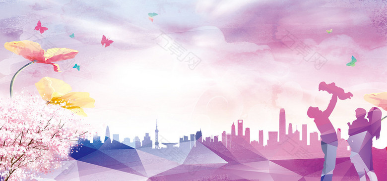 简约小清新彩绘背景