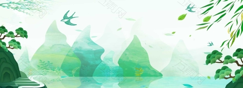春天春分清明背景banner