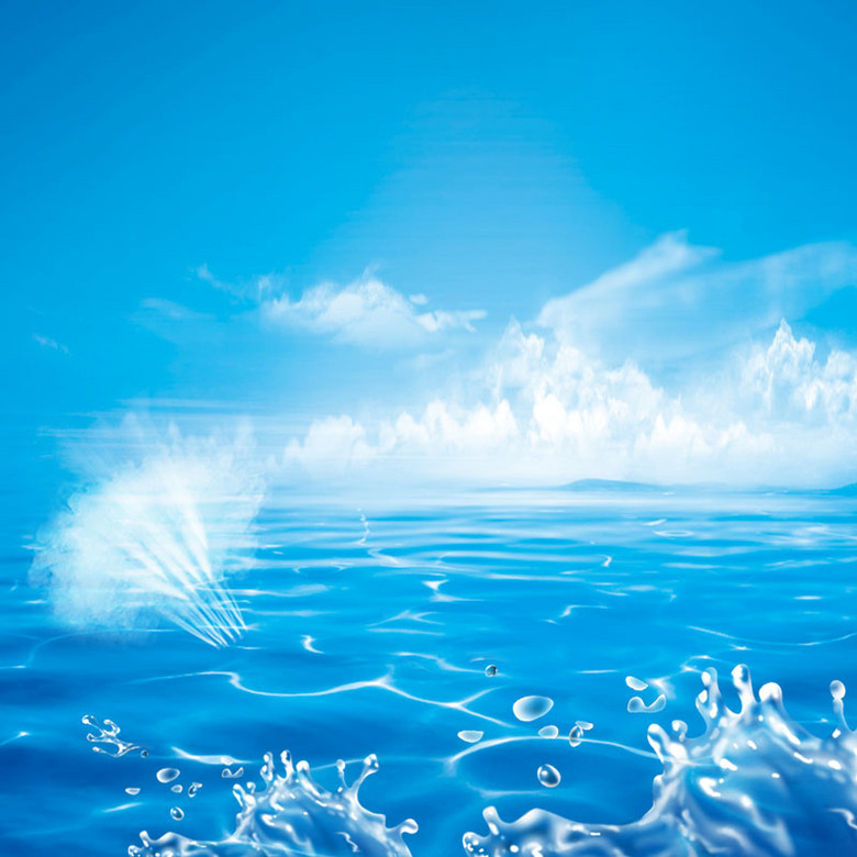 蓝天白云海洋背景 摄影 风景 800 800px 编号 Jpg格式 万素网