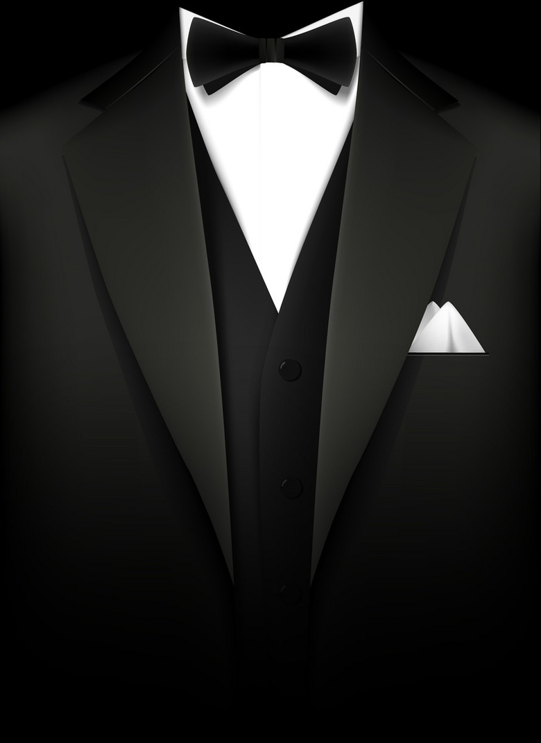 男士西装正装质感黑色背景