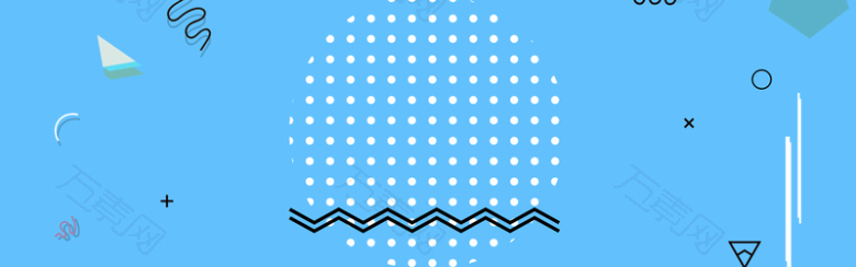 抽象几何线条可爱风格电商banner