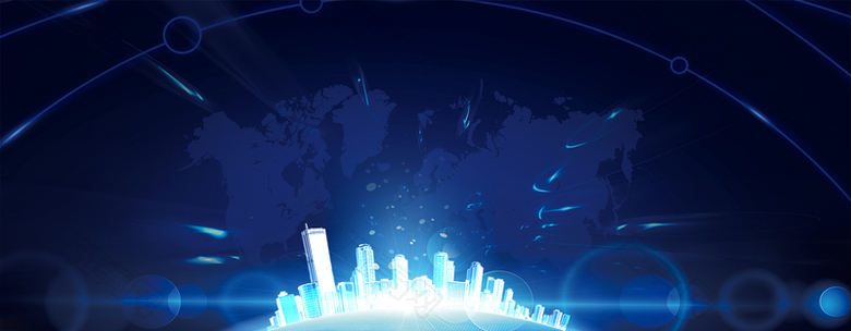 年终地产总结蓝色大气banner