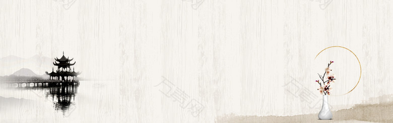 重阳节水墨风格简约banner