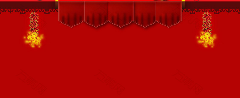 红色背景全屏海报banner