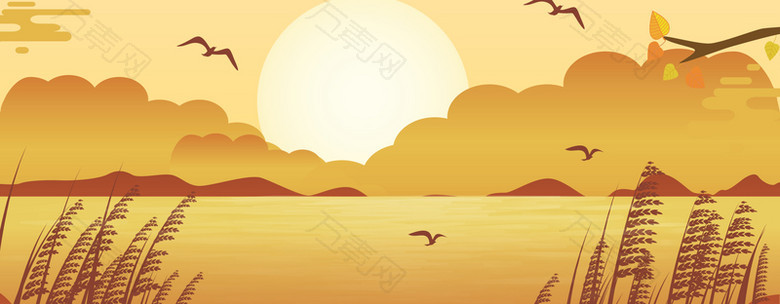 二十四节气秋分秋季banner