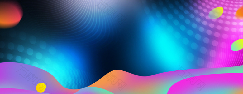 渐变流体618几何促销banner背景
