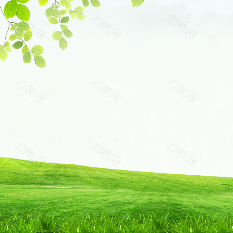 绿色清新草原背景图片
