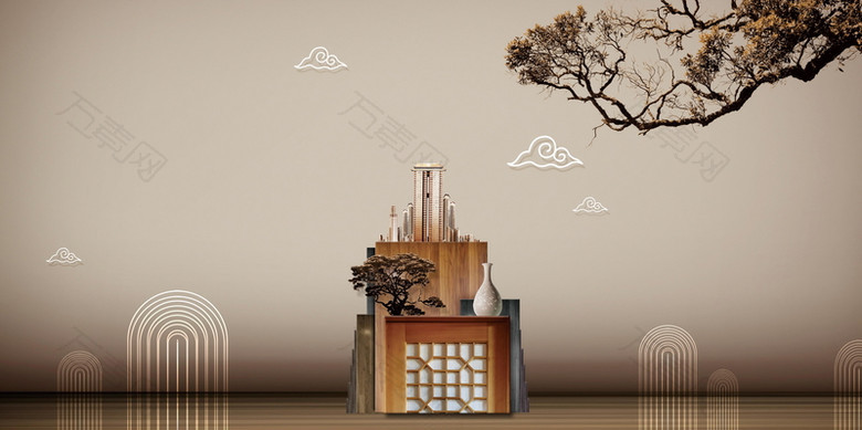 新中式地产高端地产开幕海报