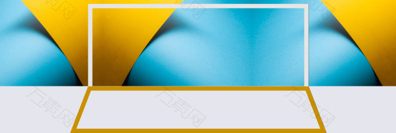 双11促销季几何拼接banner