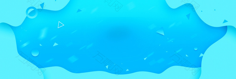 电商夏季蓝色小清新简约海报banner