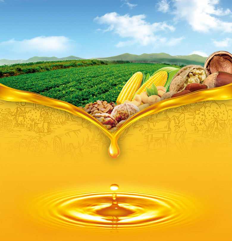 粮油广告背景素材