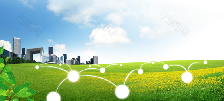 金融绿色环保地产和谐清新海报banner