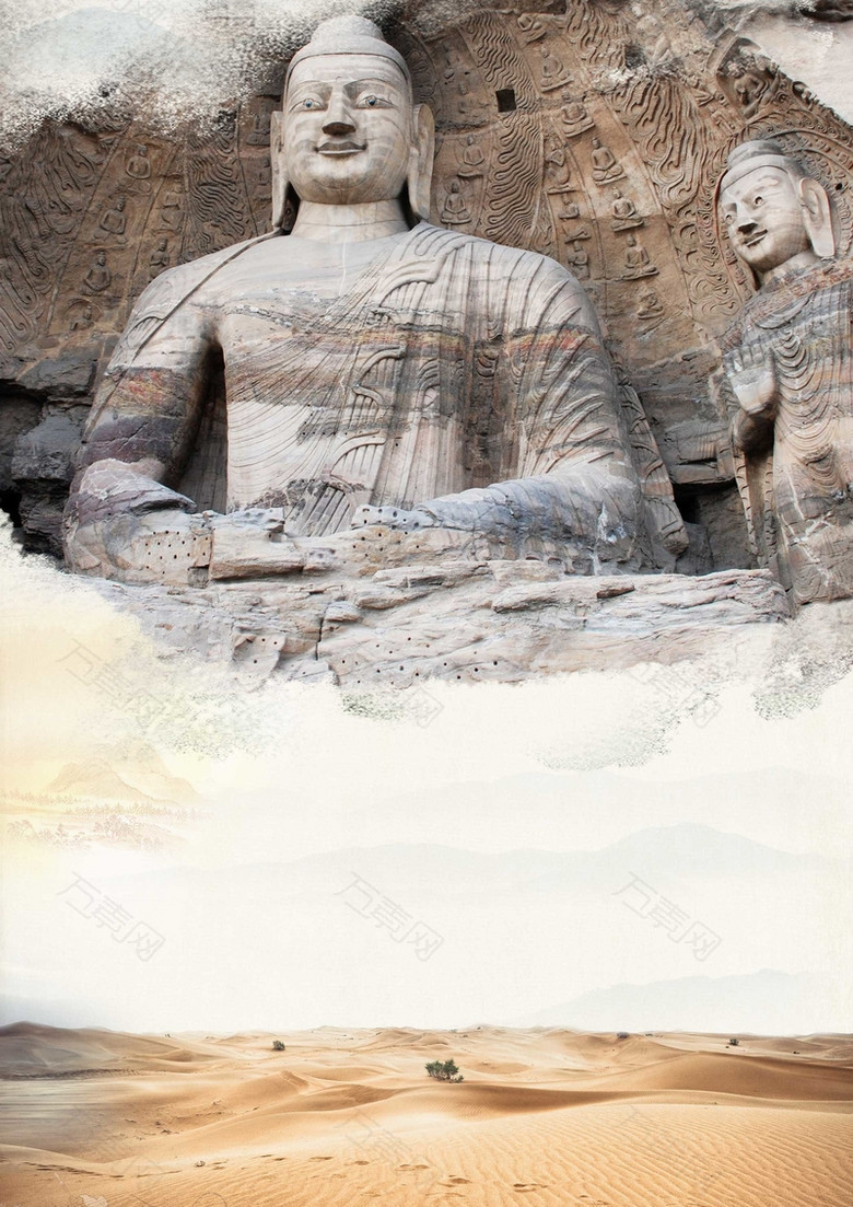 佛主中国风背景模板