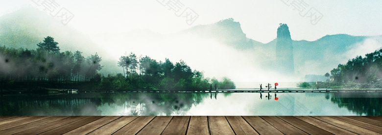 水墨山水背景