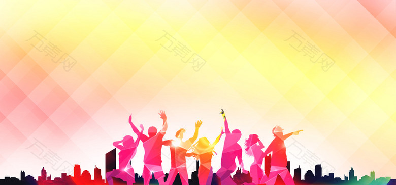 教育培训扁平彩色banner背景