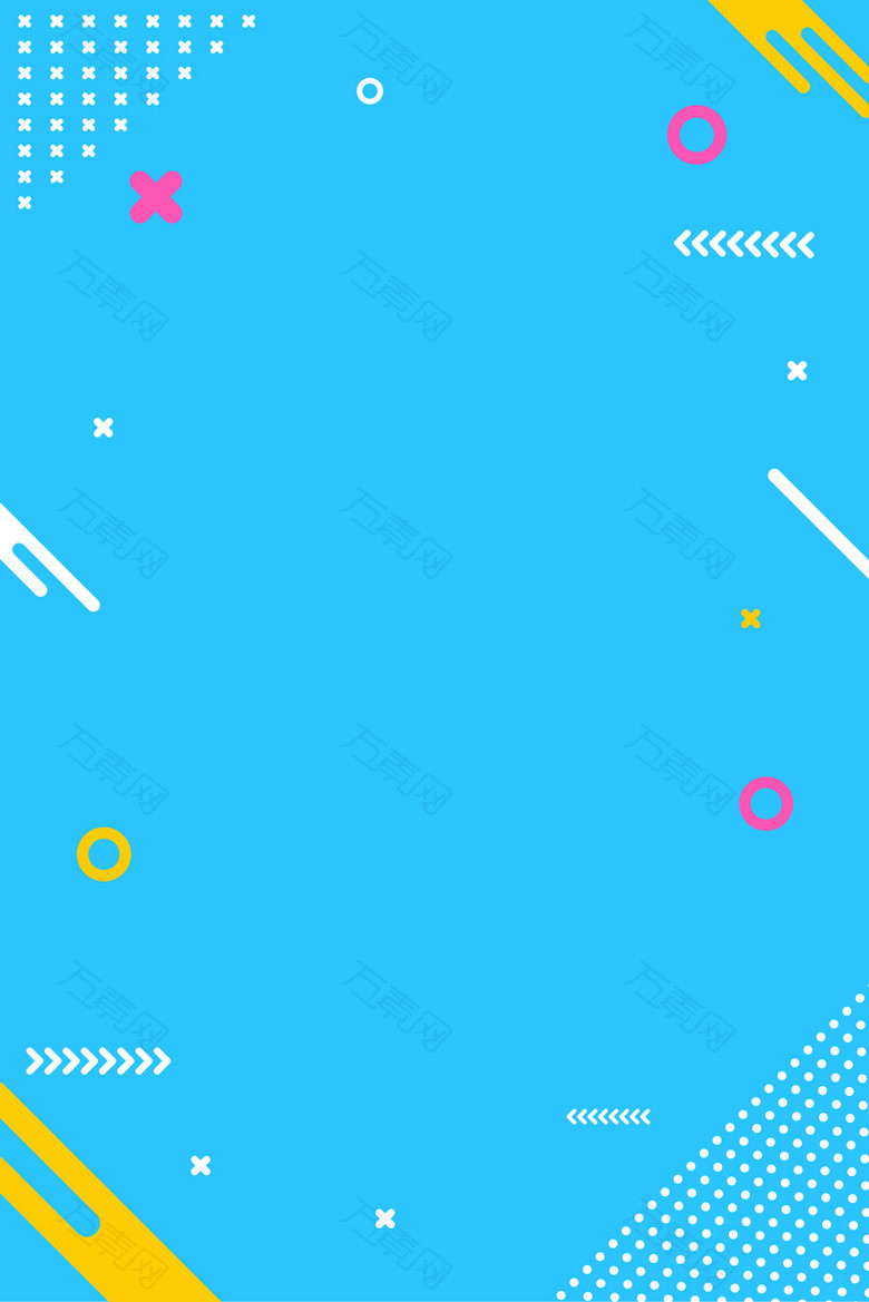 蓝色简约几何图形促销设计背景图