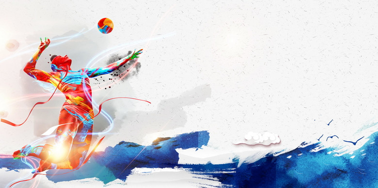 大气创意亚运会海报背景