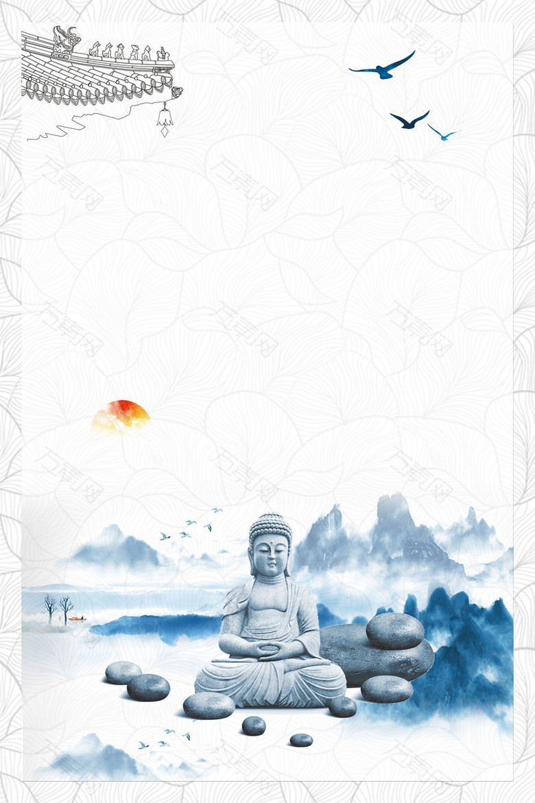 禅意海报背景素材