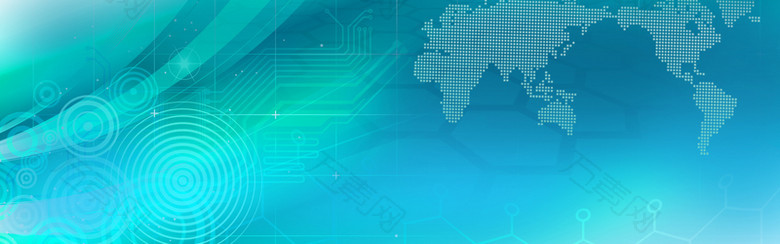 互联网蓝绿色金融科技海报banner