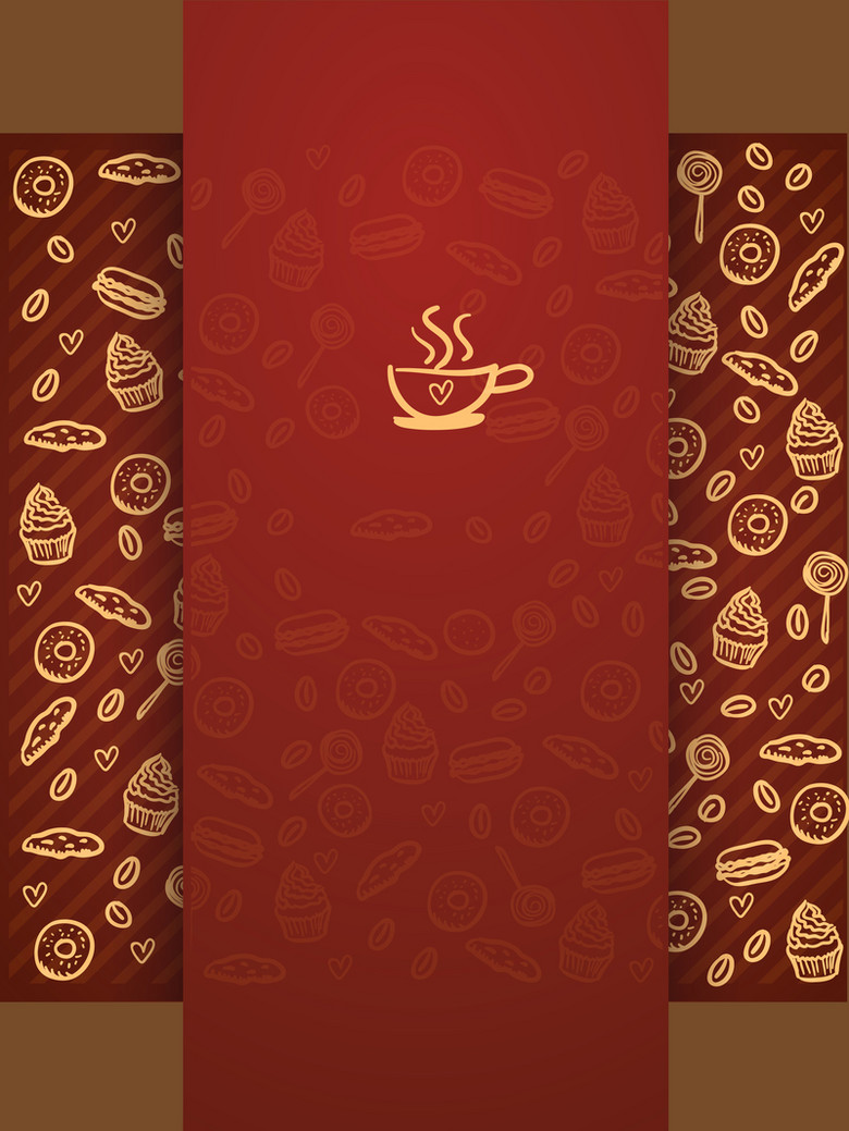 下午茶咖啡甜品文艺餐厅菜单背景素材