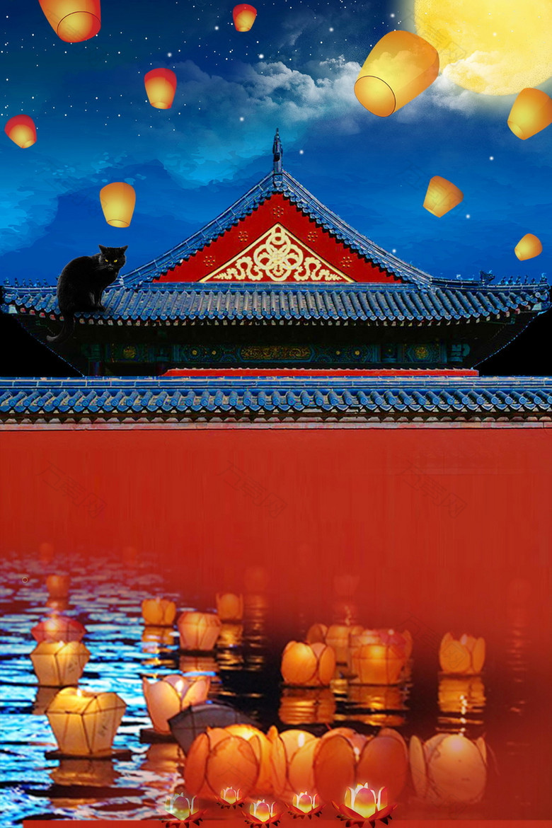 中元节传统节日背景