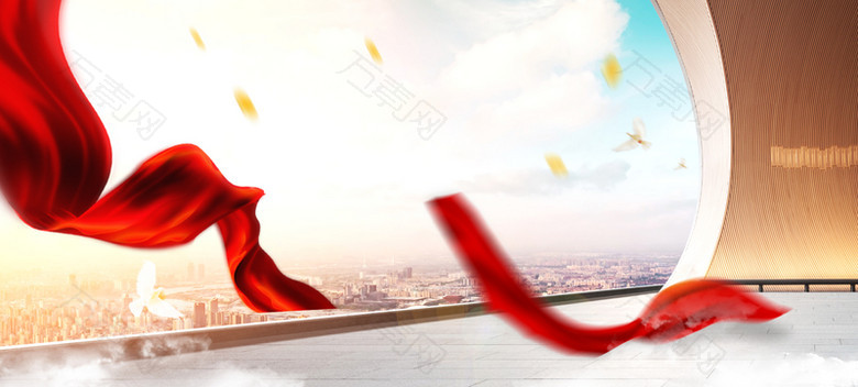 过年春节海banner背景