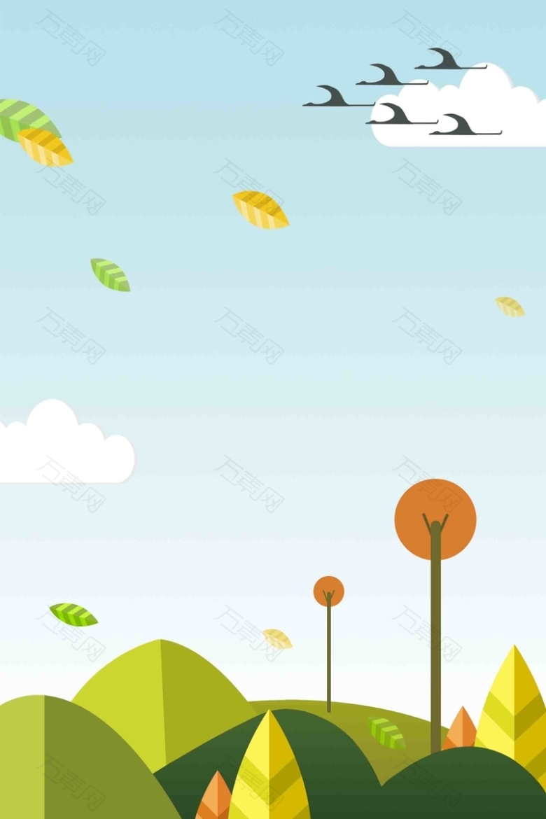 简约白露节气手绘插画